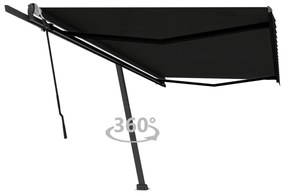 Toldo retrátil manual independente 500x350 cm antracite