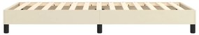 Estrutura de cama 80x200 cm couro artificial cor creme