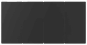Conjunto de sala de jantar 5 pcs Cinza claro e preto Largo