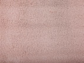 Tapete em pelo sintético de coelho rosa 60 x 90 cm UNDARA Beliani