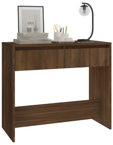 Mesa consola derivados de madeira carvalho castanho