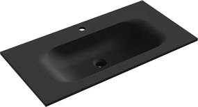 Mexen Vela lavatório embutido em bancada 91 x 46,5 cm, preto mate - 25239071