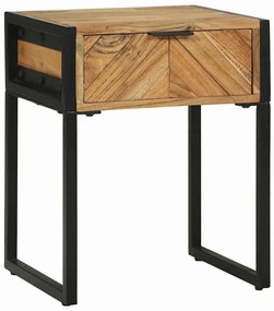 vidaXL Mesa-de-cabeceira com gaveta Castanho 40 x 35 x 50 cm