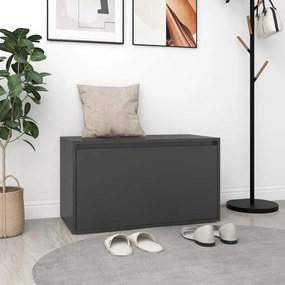 vidaXL Banco de corredor 80x40x45 cm contraplacado cinzento