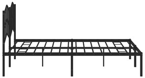 Estrutura de cama com cabeceira 183x213 cm metal preto