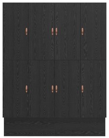 Estrutura de Cama Armazenamento Carvalho Preto 180x200 cm