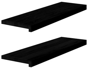 vidaXL Soleiras da janela 2 pcs 80x25x2 cm carvalho castanho-escuro
