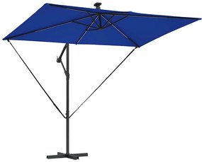 Guarda-sol de Bananeira Cantilever Azul 294 x 200 x 254 cm