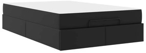 vidaXL Estrutura de cama com colchão com colchão Preto 120 x 190 cm