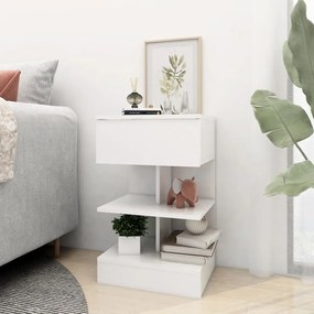 Mesas de cabeceira 2 pcs 40x35x65cm derivados de madeira branco