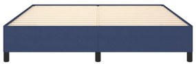 Estrutura de cama sem colchão 180x200 cm tecido azul