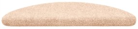 Tapetes de escada adesivos 30 pcs 56x17x3 cm creme