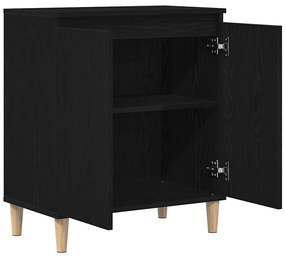 Sideboard vidaXL Preto Carvalho 60x35x70 cm Madeira de engenharia