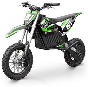 MOTO CROSS elétrica para crianças Bateria de lítio de 1000W NRJ 12/10 Verde