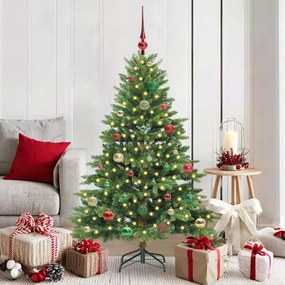 vidaXL Árvore de Natal Artificial com 150 LEDs Verde 150 cm PE e PVC