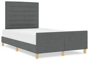Cama vidaXL em Cinzento Escuro, 160x200 cm, Tecido