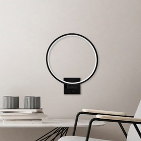 Candeeiro de Parede Halka – Preto – 30 x 36 x 9 cm
