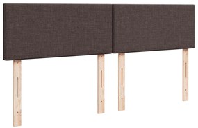 Cama com molas/colchão 180x200 cm tecido castanho-escuro