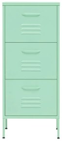 Armário de arrumação aço 42,5x35x101,5 cm verde-hortelã