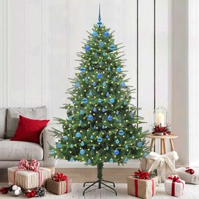 vidaXL Árvore de Natal Artificial Pré-iluminada com Conjunto de Bolas