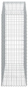 Cesto gabião arqueado 150x50x140/160 cm ferro galvanizado