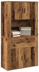Highboard Madeira Antiga 80x33x150 cm Madeira De Engenharia