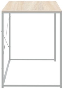 Secretária de computador derivados de madeira branco/carvalho