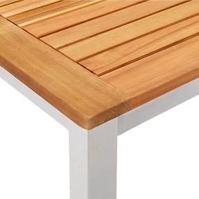 Conjunto de Jantar de 7 Peças para Jardim vidaXL em Madeira Sólida de
