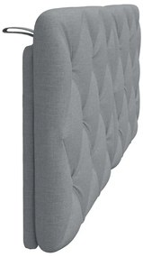 Almofadão de cabeceira 140 cm tecido cinzento-claro