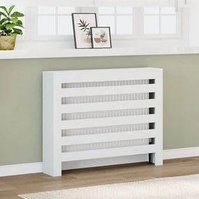Cobertura de radiador 104x20x82 cm derivados de madeira branco