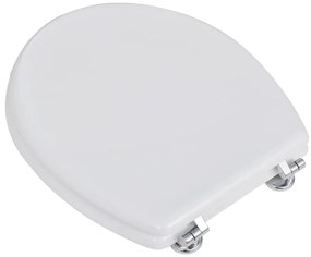 Assento de sanita com tampa design simples MDF branco