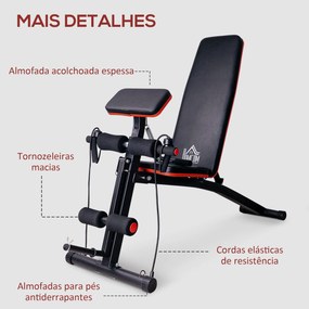 Banco de Pesos Dobrável e Inclinável Banco de Musculação Multifunciona