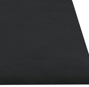 Painel de parede 12 pcs 60x15 cm veludo 1,08 m² preto