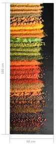 Tapete de cozinha lavável com design de especiarias 60x180 cm