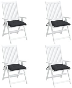 vidaXL Almofadões para móveis de paletes 4 pcs tecido oxford preto