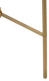 Candeeiro de pé Art Deco em latão com vidro rosa - Bliss Art Deco