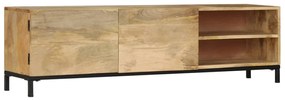 Móvel de TV em madeira de mangueira maciça 145x30x41 cm