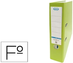 Pasta de Alavanca Elba Cartão Forrado Pvc com Rado Top Folio Lombada 80 mm Verde Lima