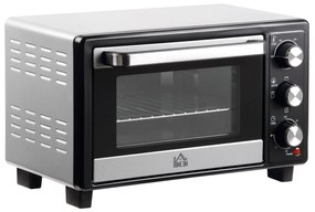 HOMCOM Mini Forno 16L com 3 Modos de Aquecimento Temperatura até 230°C