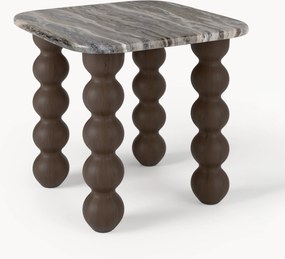 Mesa de apoio em mármore com pernas em carvalho Lyndi