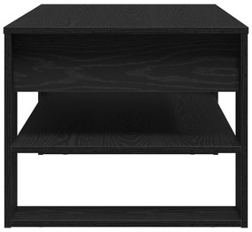 Mesa de Centro vidaXL Carvalho Preto 102x55x45 cm em Madeira Engenheir