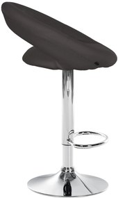 Conjunto de 2 bancos de bar Olinda em tecido e com estrutura cromada 52 x 77-97 x 47 cm Cinzento escuro