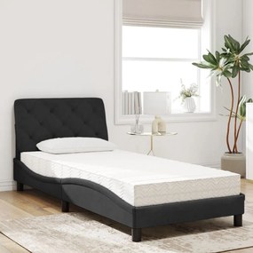 Cama com colchão 90x200 cm veludo preto
