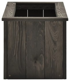 Canteiro elevado 74x32x30 cm pinho maciço cinzento-escuro