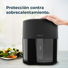 Fritadeira de ar sem óleo de 6'5 l, Cecofry Fantastik 6500. 1700 W, Tecnologia PerfectCook, 12 modos de cozinha, tátil, 80 a 200 °C, Preta