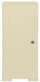 Armário de plástico 40x43x85,5 cm design de madeira branco nata