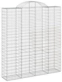 Cestos gabião arqueados 8pcs 200x50x220/240cm ferro galvanizado