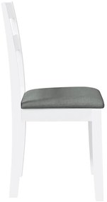 Cadeiras de jantar com almofadões 2 pcs madeira maciça branco