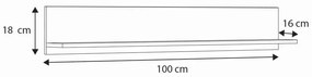 Prateleira 100 cm - carvalho sonoma