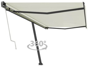 vidaXL Toldo automático independente 500x350 cm cor creme